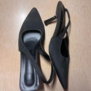 Elegant Black Slingback Heels